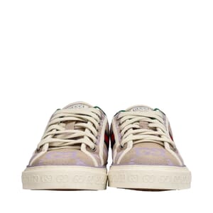 Canvas GG Tennis 1977 Sneakers Beige/Lilac, view 3