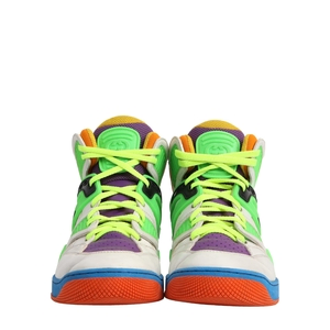 Mixed Material Basket High-Top Sneakers Multicolour, view 3