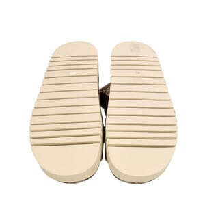 Canvas GG Marmont Sandals Beige/Ivory, view 5