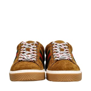 Suede Ace Web Sneakers Brown, view 3