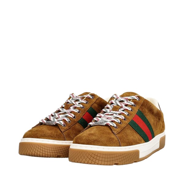 Suede Ace Web Sneakers Brown