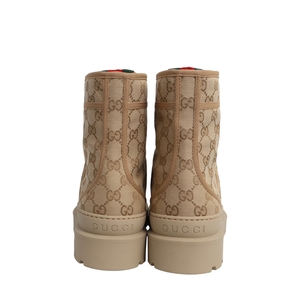 Canvas GG Combat Boots Beige/Ebony, view 4