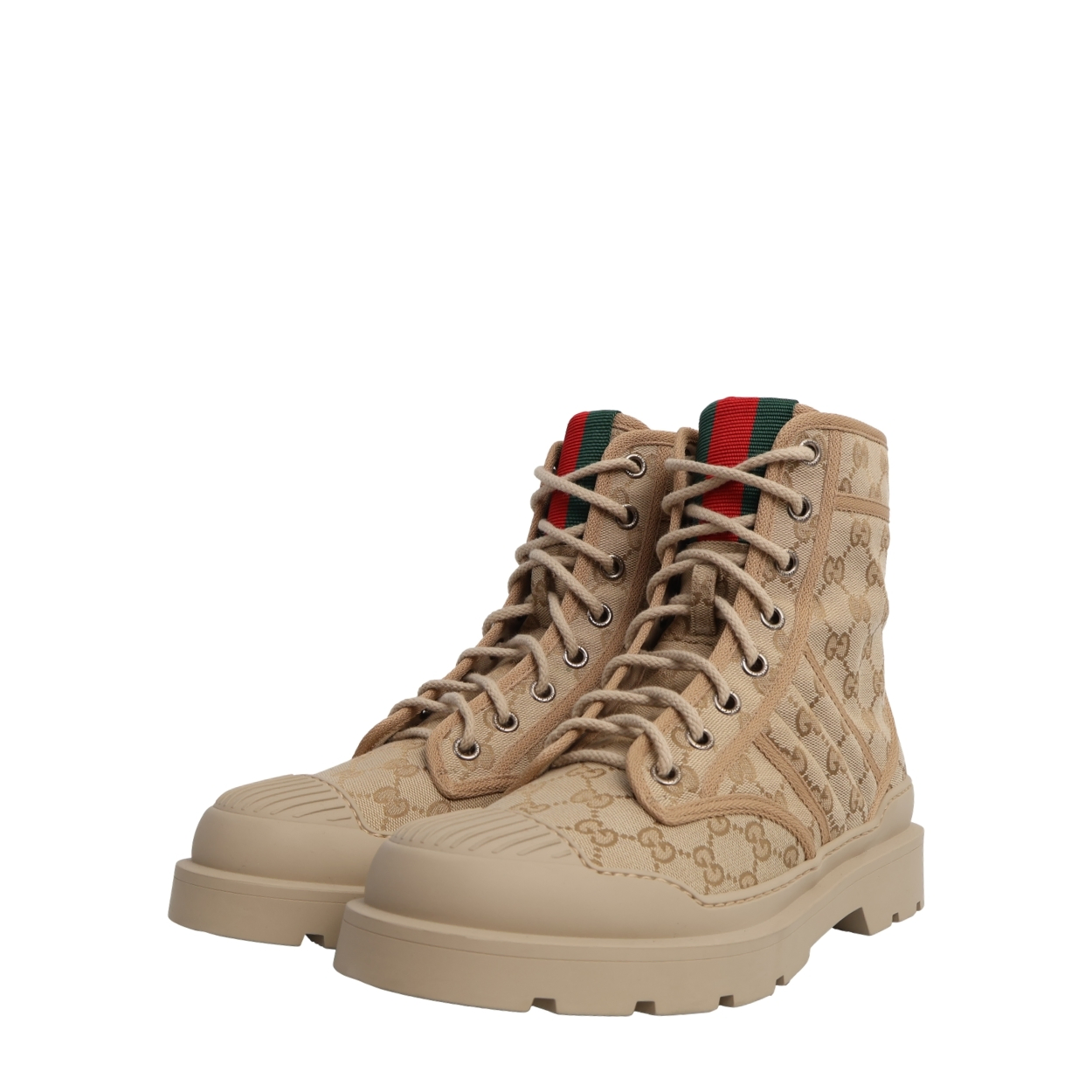 Canvas GG Combat Boots Beige/Ebony
