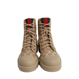 Canvas GG Combat Boots Beige/Ebony, view 3