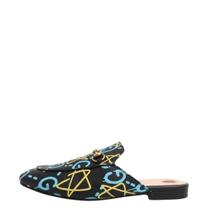 Leather Apollo Star Princetown Mules Blue, view 2