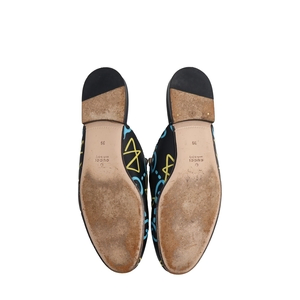 Leather Apollo Star Princetown Mules Blue, view 5