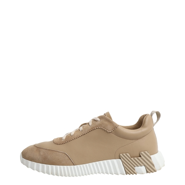 Suede/Leather Bouncing Sneakers Beige