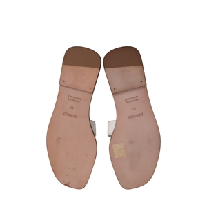 Leather Oran Sandals White, view 5