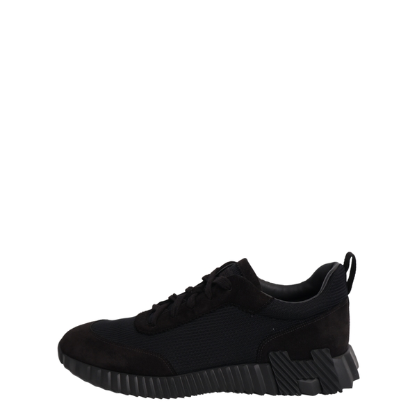 Suede/Mesh Bouncing Sneakers Black