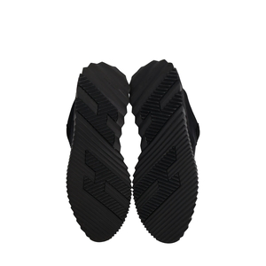 Suede/Mesh Bouncing Sneakers Black, view 5