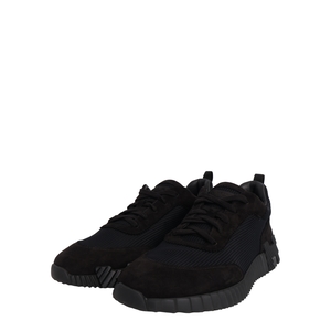 Suede/Mesh Bouncing Sneakers Black