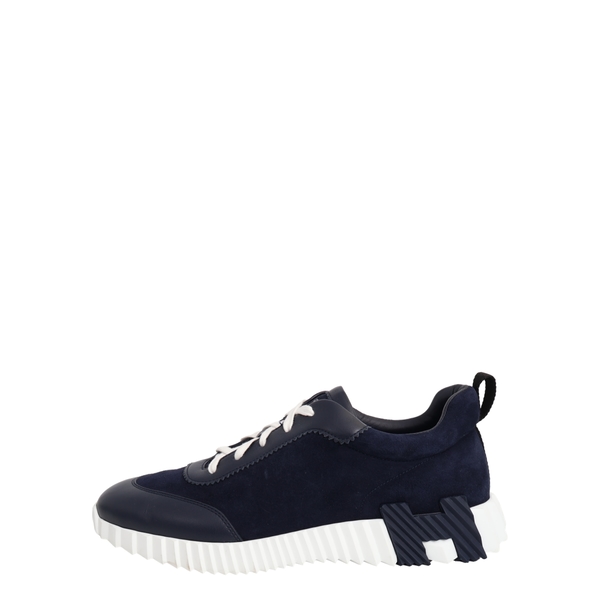Leather/Suede Bouncing Sneakers Marine