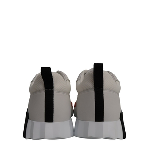 Leather/Mesh Bouncing Sneakers Blanc, view 4