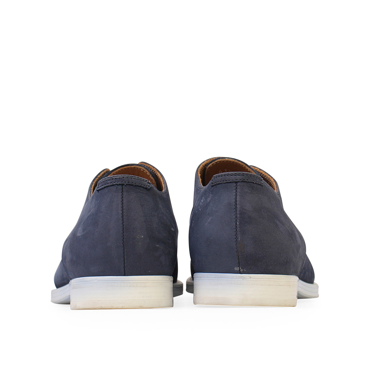 JIMMY CHOO Suede Graham Lace Up Shoes Navy | Luxity display picture 2