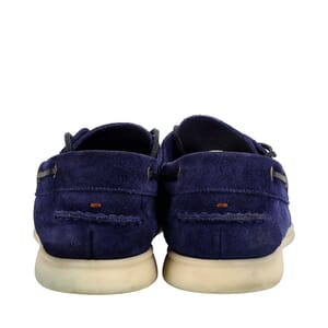 Suede Sea-Sail Walk Loafers Navy Blue, view 4