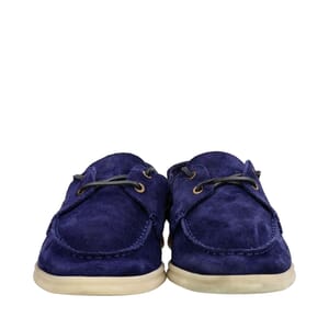 Suede Sea-Sail Walk Loafers Navy Blue, view 3