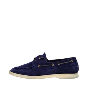 Suede Sea-Sail Walk Loafers Navy Blue, view 2