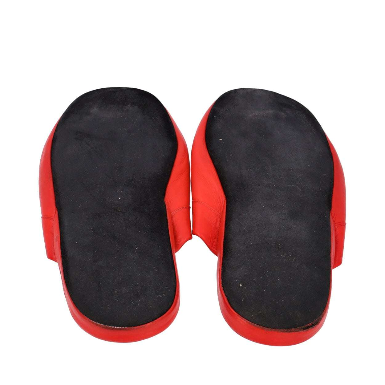 LOUIS VUITTON Leather Hugh Slippers Red | Luxity