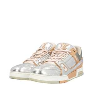 LOUIS VUITTON ジュニフィーヌ LOUIS VUITTON Tin Foil Sneakers Silver/Tan | Luxity