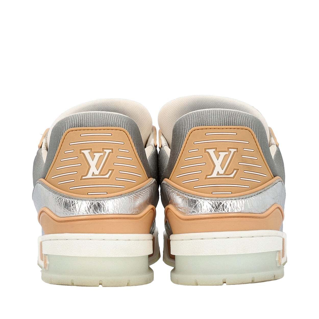 LOUIS VUITTON Tin Foil Sneakers Silver/Tan | Luxity