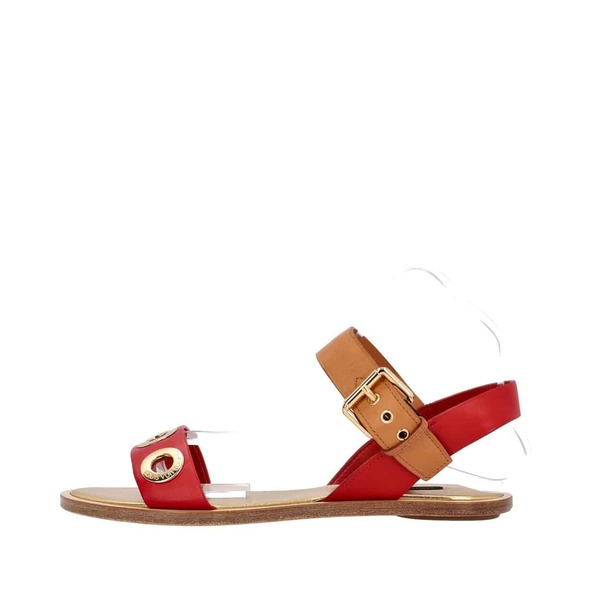 Leather Passenger Sandals Red