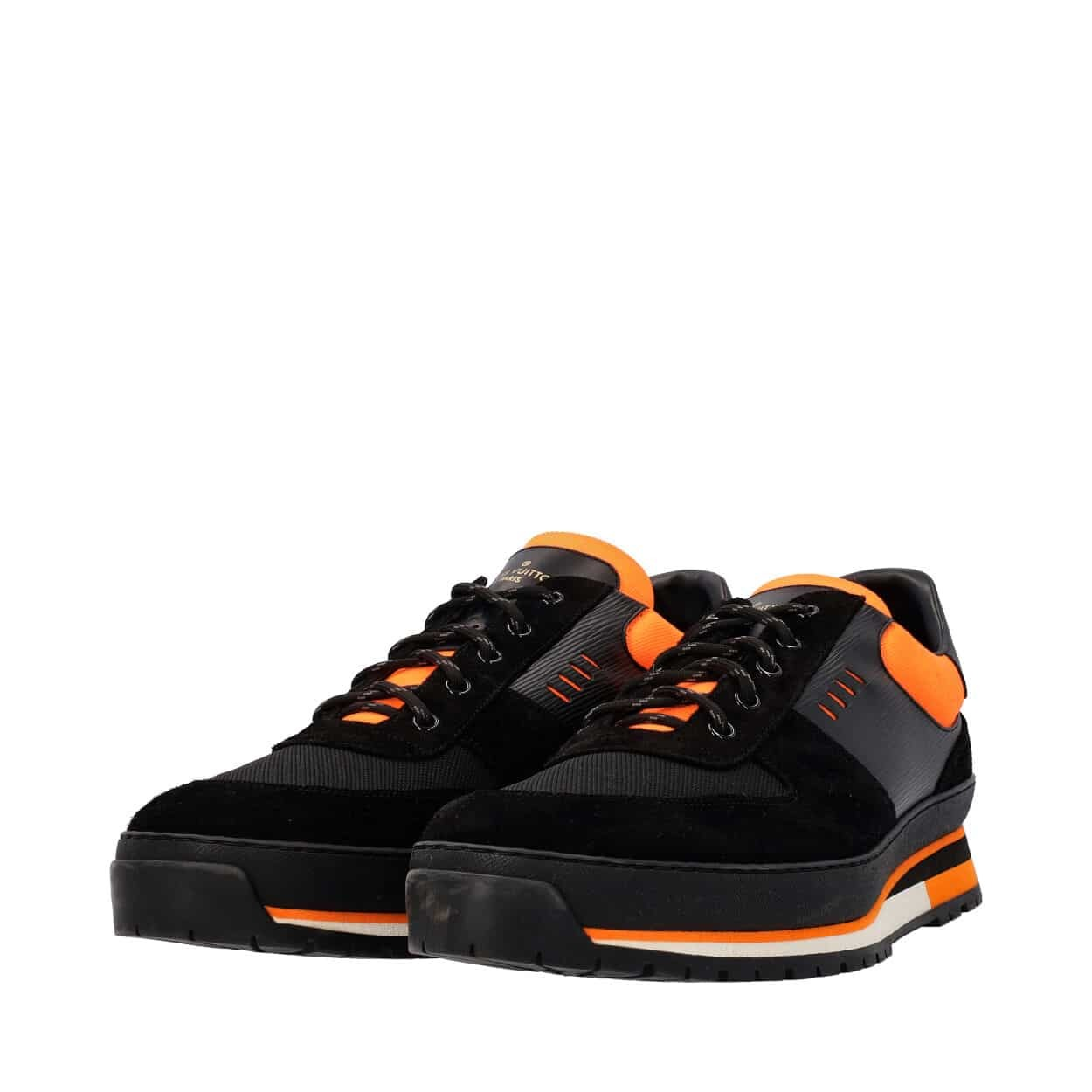 LOUIS VUITTON Epi/Suede Harlem Richelieu Sneakers Orange/Black