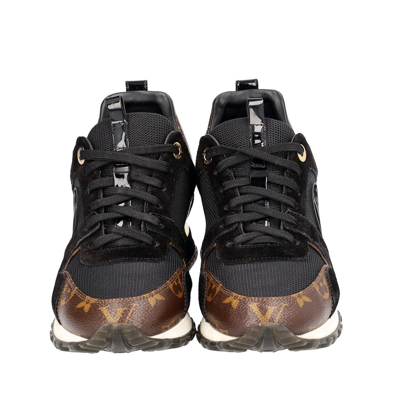 LOUIS VUITTON Monogram Run Away Sneakers Black | Luxity