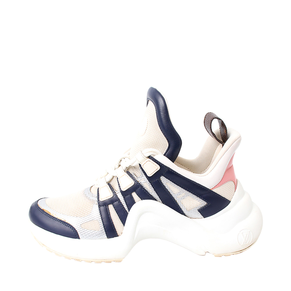 Mixed Material Archlight Sneakers White/Navy