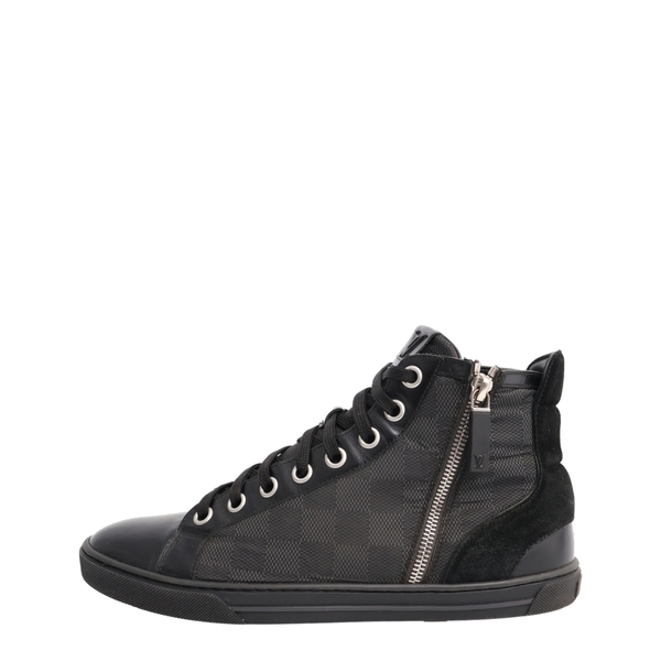 Damier Graphite/Suede High Top Sneakers Black