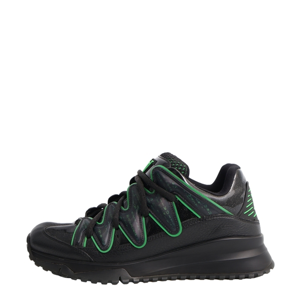 Mix Material Zig Zag Sneakers Black/Green