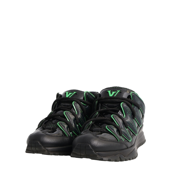 Mix Material Zig Zag Sneakers Black/Green