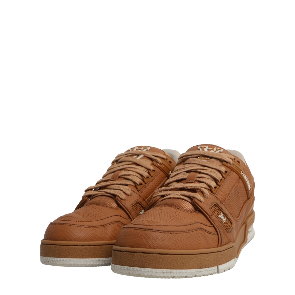 LOUIS VUITTON Leather LV Trainer Sneakers Cognac | Luxity