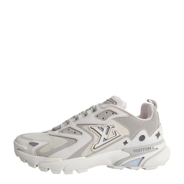 Mixed Material LV Runner Tactic Sneakers White/Grey