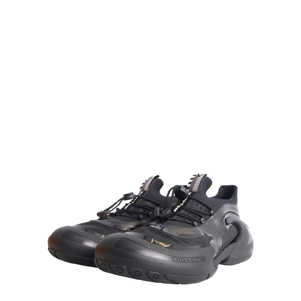 Mixed Material LV Barracuda Sneakers Black