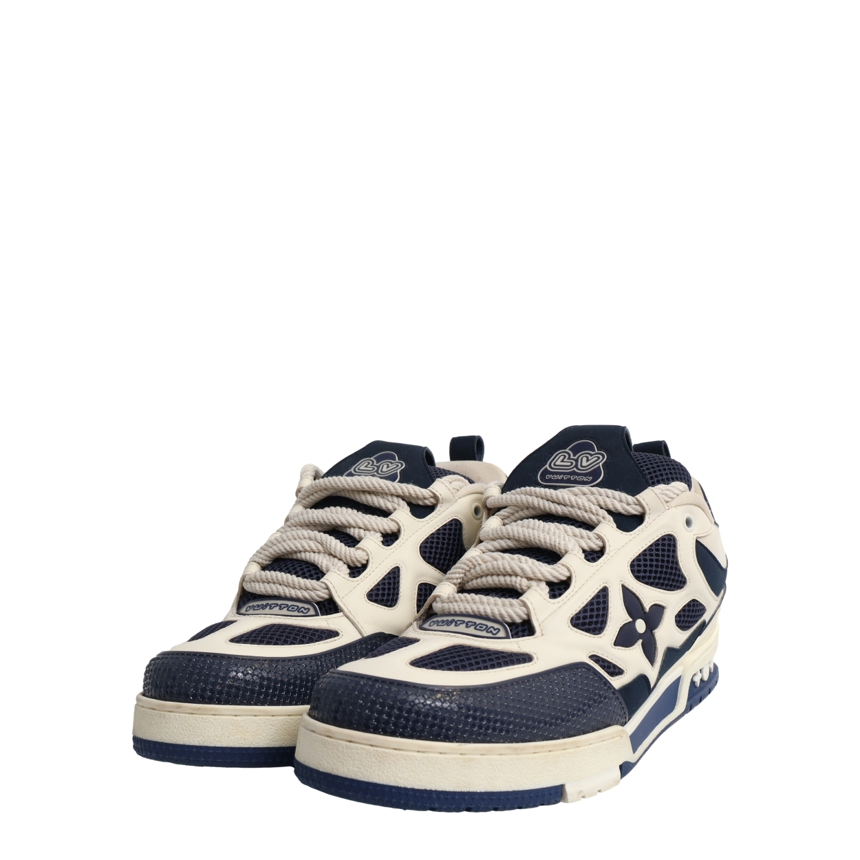 LOUIS VUITTON Mixed Material LV Skate Sneakers Marine | Luxity