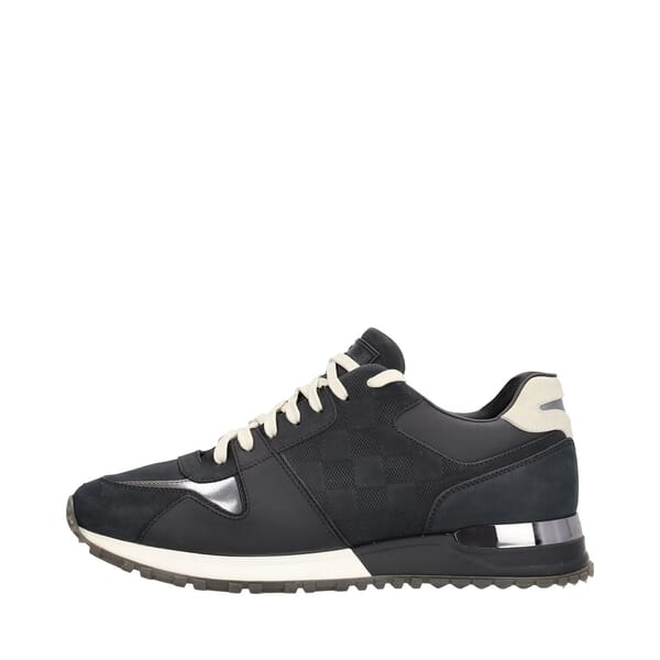 Mixed Material Run Away Sneakers Black