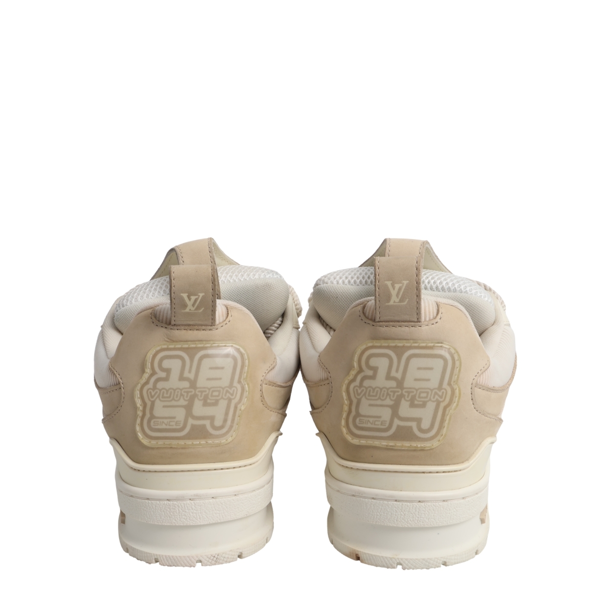 LOUIS VUITTON Leather LV Skate Sneakers Beige | Luxity