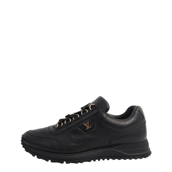 Leather Run Away Sneakers Black