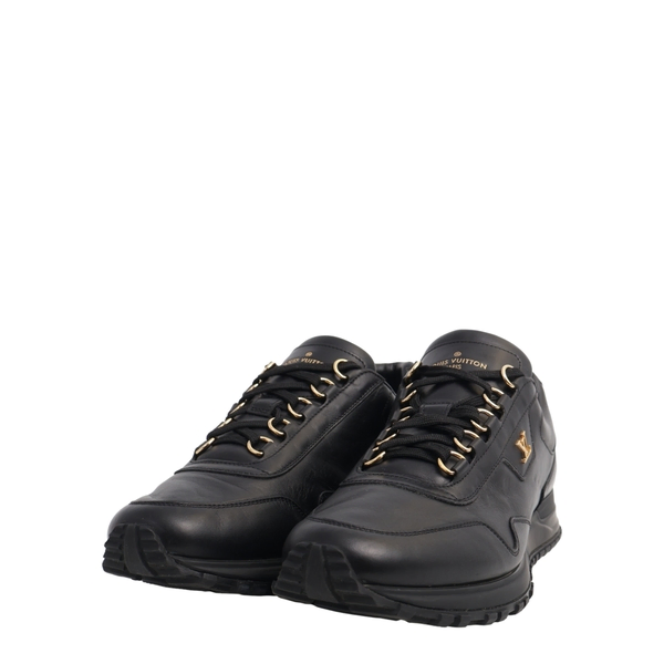 Leather Run Away Sneakers Black