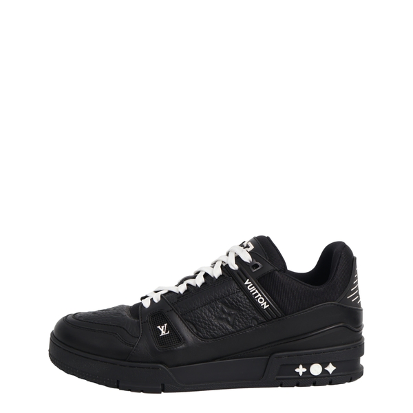 Mixed Material LV Trainer Sneaker Black/White