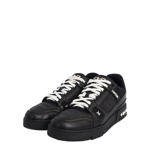 Mixed Material LV Trainer Sneaker Black/White