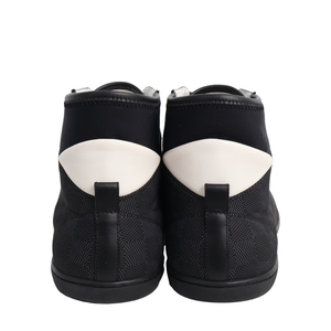 Nylon Damier Baseball High Top Sneakers Black, view 4