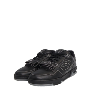 Leather LV Trainer Sneakers Black