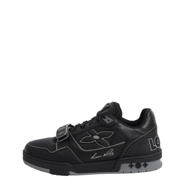 Leather LV Trainer Sneakers Black