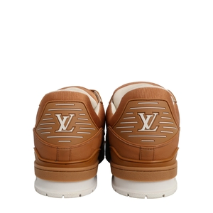 Mixed Material LV Trainer Sneakers Cognac, view 4