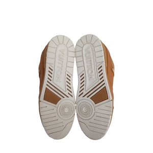 Mixed Material LV Trainer Sneakers Cognac, view 5