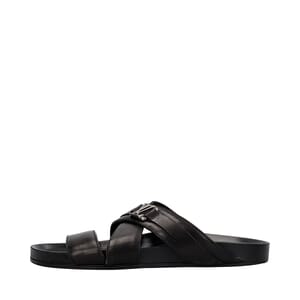 Leather Mirabeau Mules Black, view 2