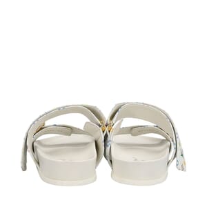 x Murakami Multicolor Bom Dia Flat Comfort Mules White, view 4