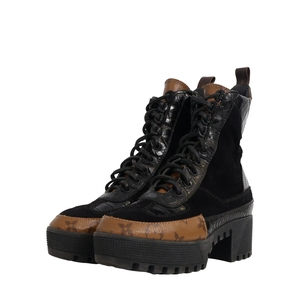 Monogram Laureate Platform Desert Boots Black