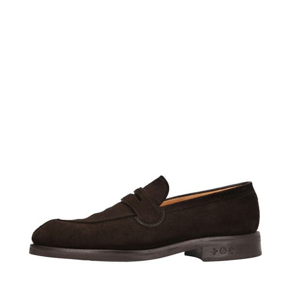 Suede Sorbonne Loafers Chocolate